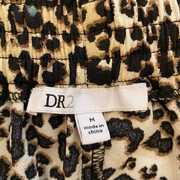 DR2 Animal Print Pull On Wide Leg Crop Pants Medium - Picture 4 of 12
